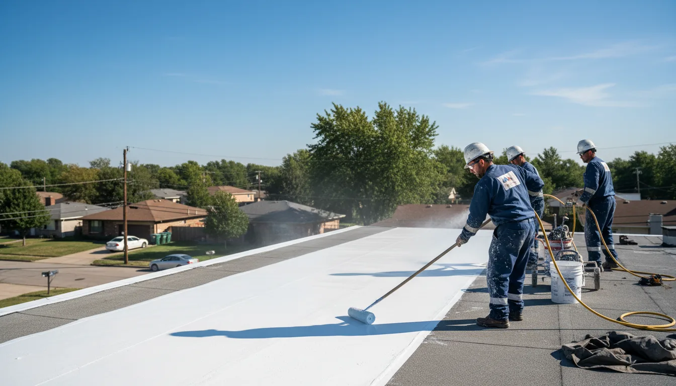 Commercial roof coating in Greenhurst, NY near me